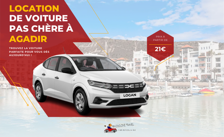 Location Dacia Logan pas chère à Agadir